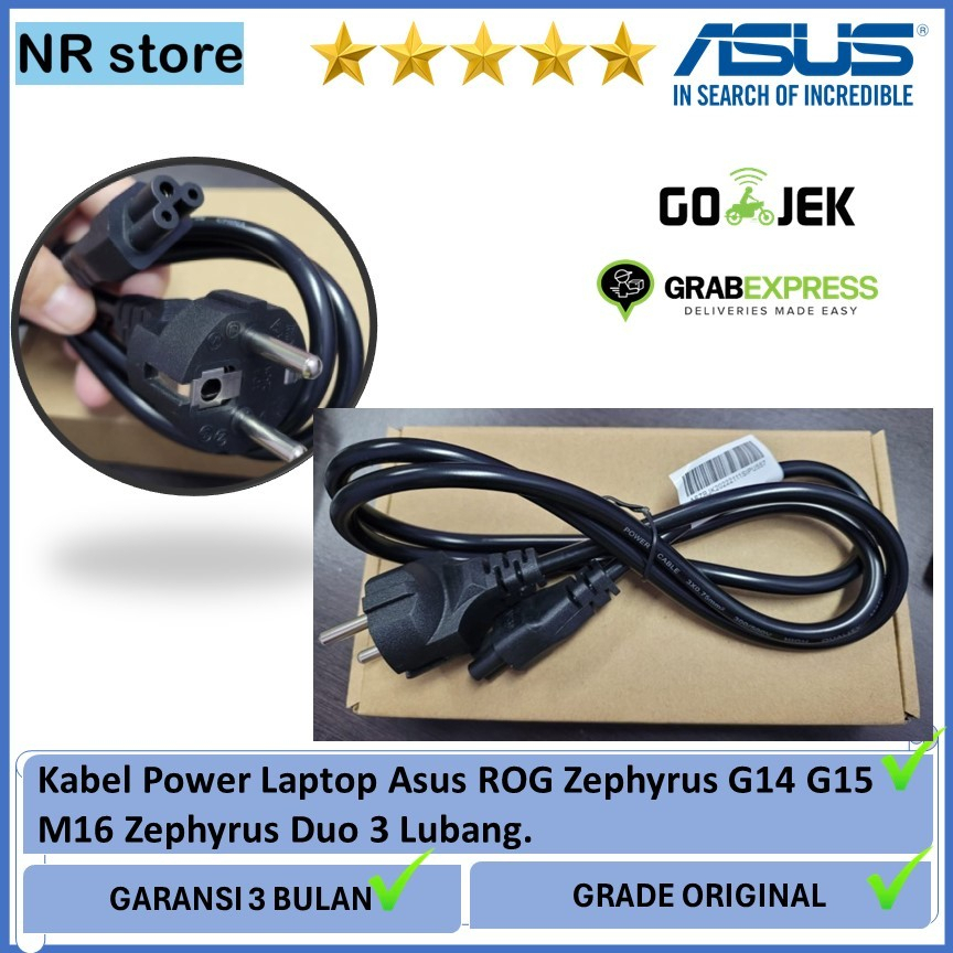 Kabel Power Laptop Asus ROG Zephyrus G14 G15 M16 Zephyrus Duo 3 Lubang bulat