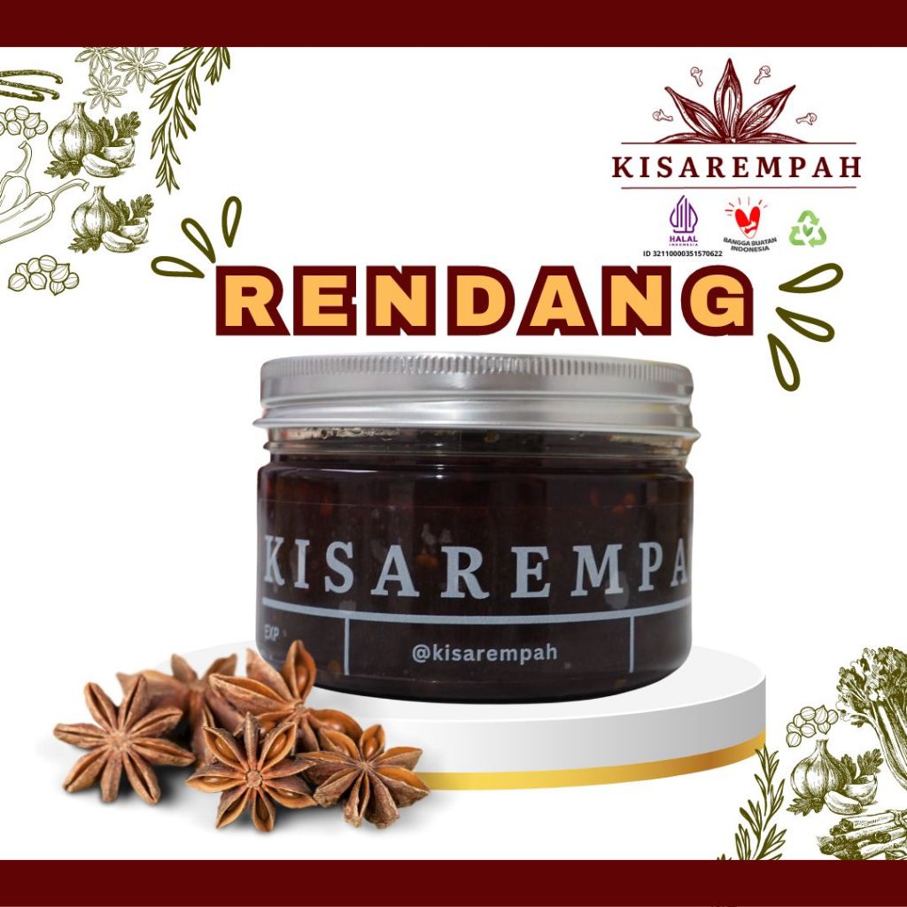 

Bumbu Rendang | 300gr | Bumbu Jar Instant Cepat Saji by KisaRempah