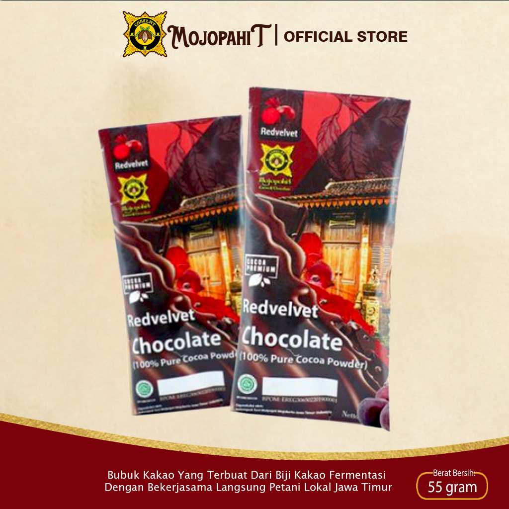 

Cokelat Mojopahit Bubuk Kakao 55gr | Redvelvet Chocolate Powder | Bubuk Cokelat Rasa Redvelvet