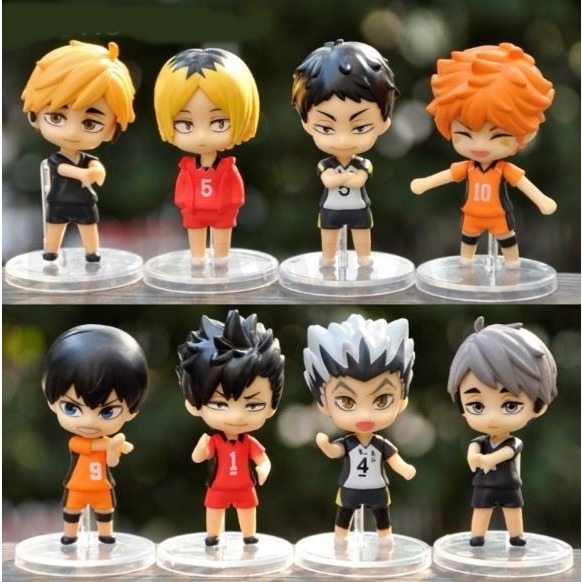 Figure Anime Haikyuu Shoyo Hinata Kageyama Set 8 Pcs