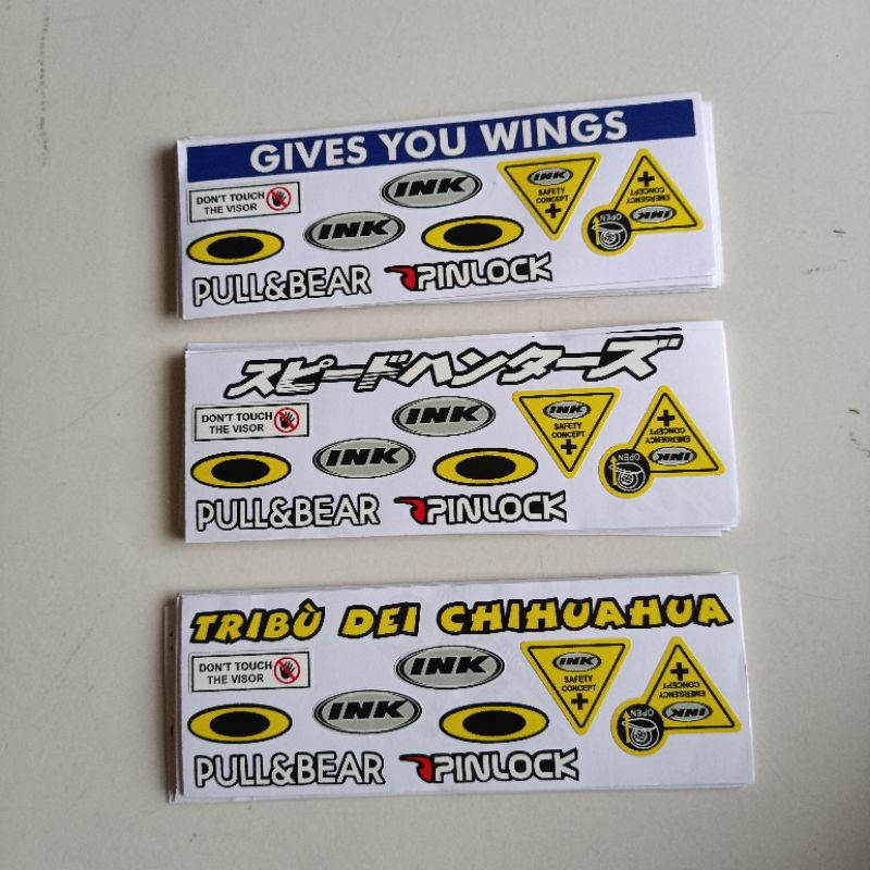Stiker VISOR HELM INK Set Print & Cut Laminasi