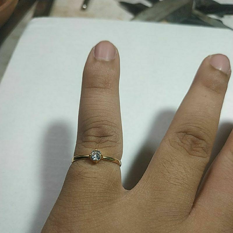 cincin mahkota permata emas 22k