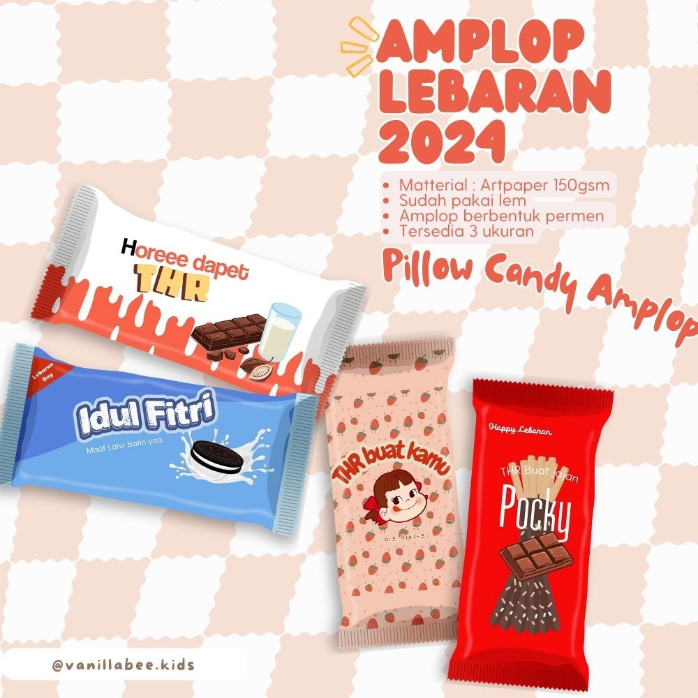 

Amplop Permen series SNACK amplop lebaran lucu amplop unik murah amplop idul fitri