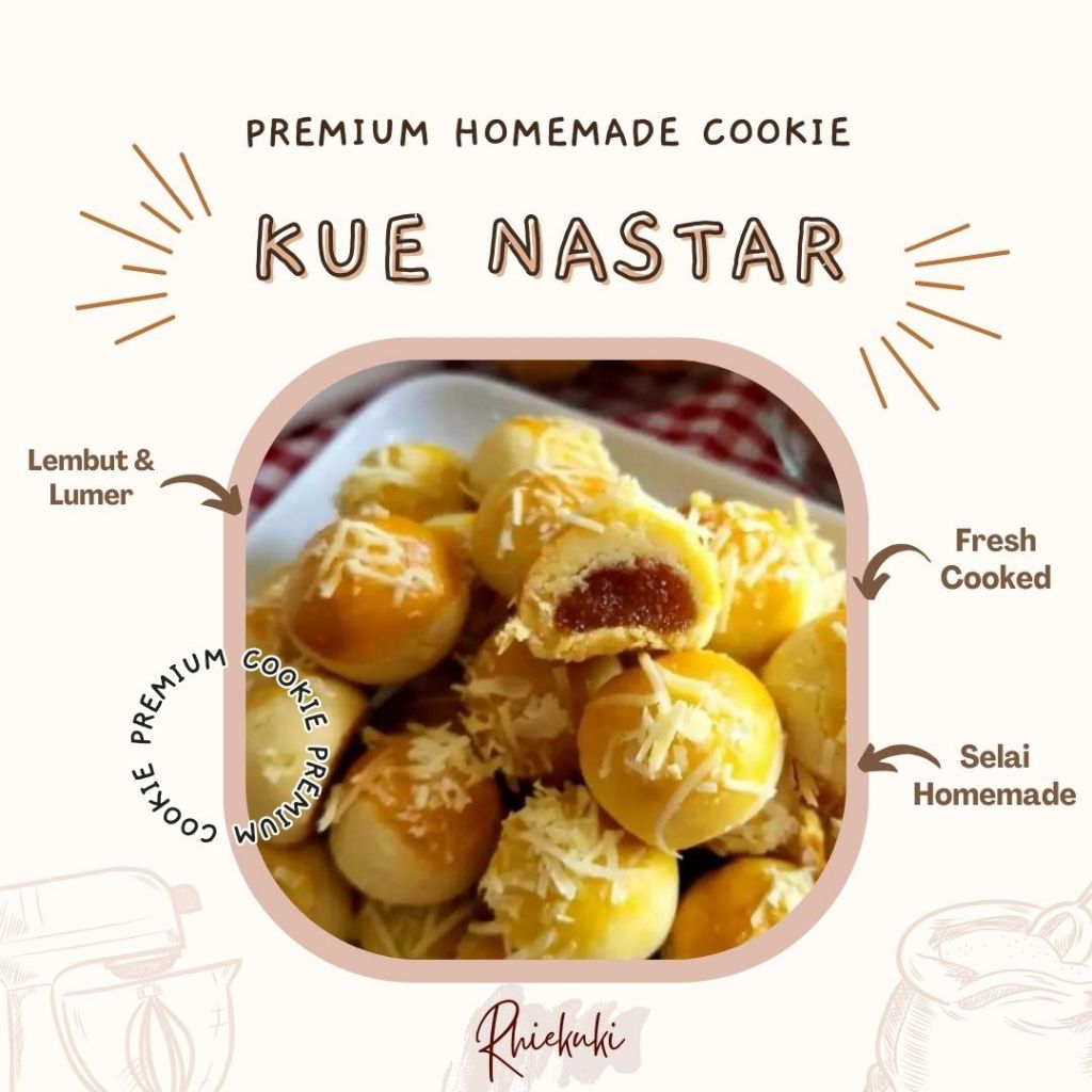 

Kue Kering Nastar Premium / Nastar Homemade Nanas Asli / Toples Reguler 350gr