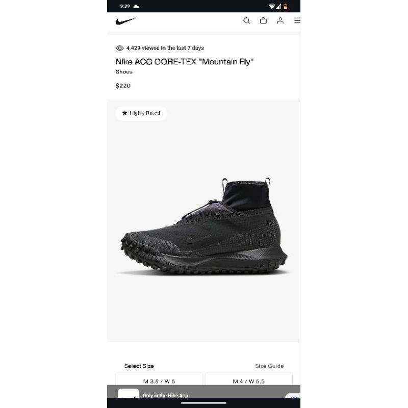 Nike ACG Goretex, size 40