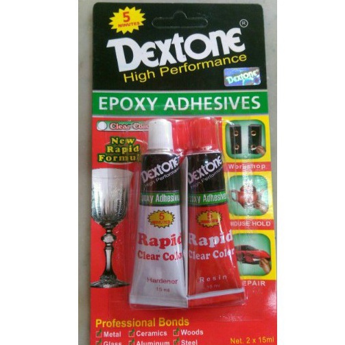 

PALING AMPUH Lem Epoxy Dextone Rapid 5 Menit Clear Color 3 ml Lem Campur Serbaguna