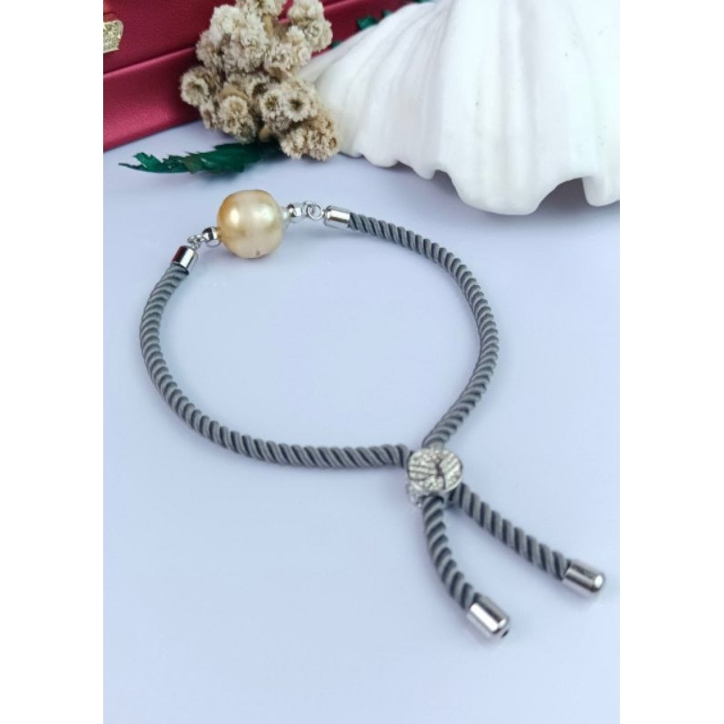 Gelang tali mutiara air laut barok 003 | Mutiara Lombok aslu