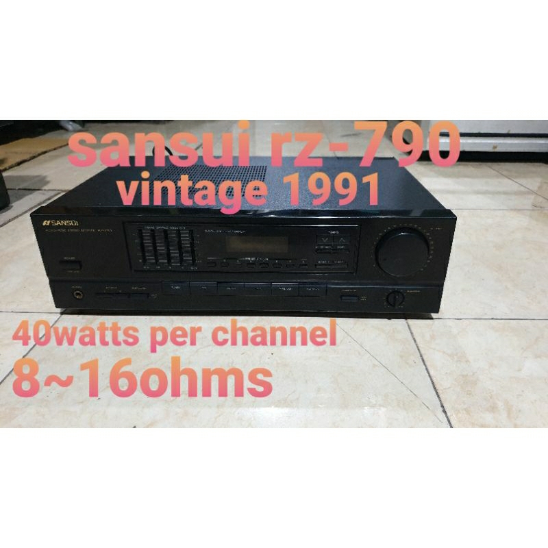 power amplifier surround ricivet SANSUI RZ-790 vintage 1991 stereo intergrated second bekas siap pakai