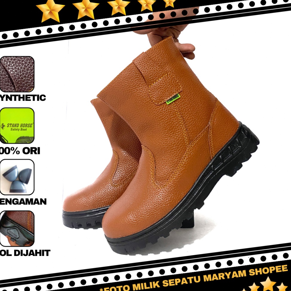 New event Sepatu Safety Tambang Proyek Ujung Besi Safety Shoes Ori Murah Sepatu Septy Septi Pria Boo