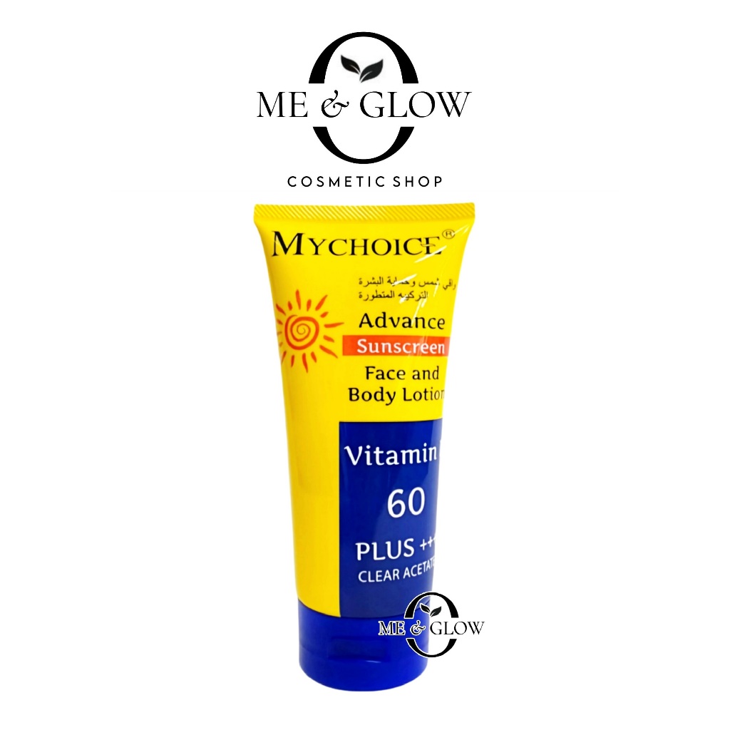 MY CHOICE ADVANCE SUNSCREEN SPF60 150ml - MYCHOICE SUN BLOCK FACE AND BODY LOTION - ORIGINAL THAILAN