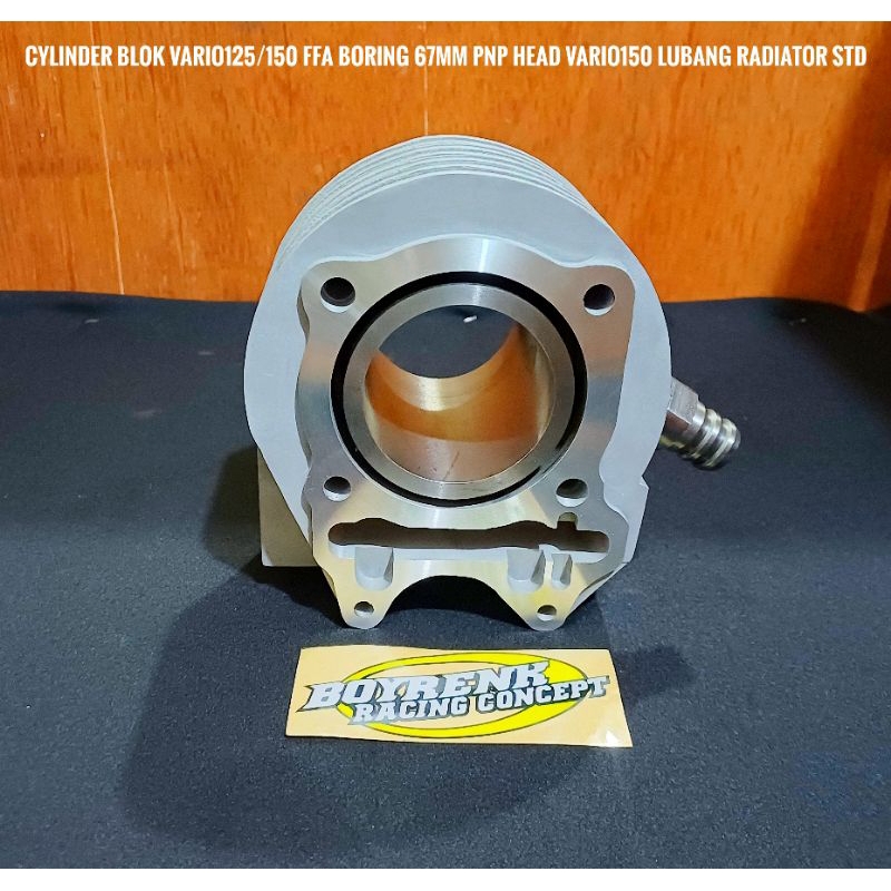 CYLINDER BLOK VARIO 125/ VARIO 150 FFA MODEL BILLET LINER LUAR 68MM PNP HEAD KOP VARIO150 CUSTOM RAD