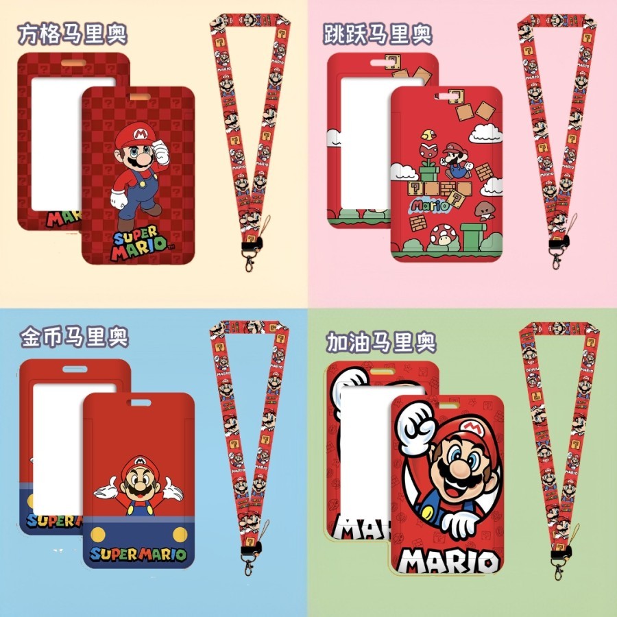 

Card holder gantungan tali kartu id card mario bros nintendo name tag