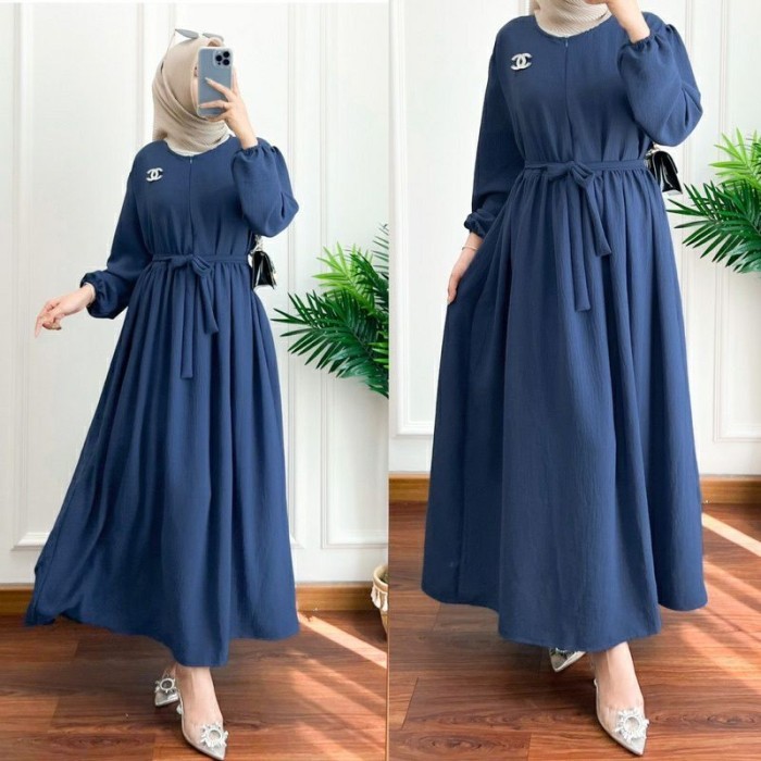 ORIGINAL MIDI DRESS CRINKLE WANITA MUSLIM TERLARIS