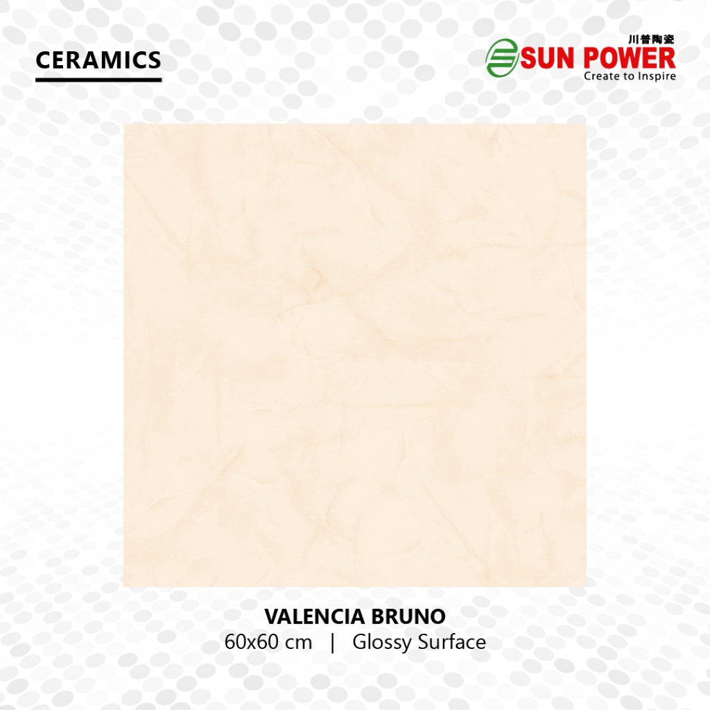 Keramik Lantai Body Putih Glossy - Valencia Bruno 60x60 | Sun Power