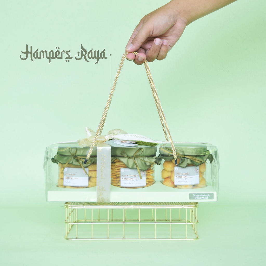 

Hampers Lebaran Kue Kering Isi 3 / Parcel Lebaran / Parcel Idul Fitri