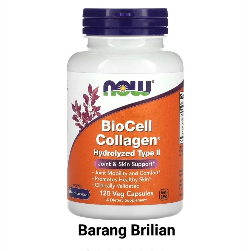 Now Biocell Collagen Hydrolized Type II 120 VegCaps