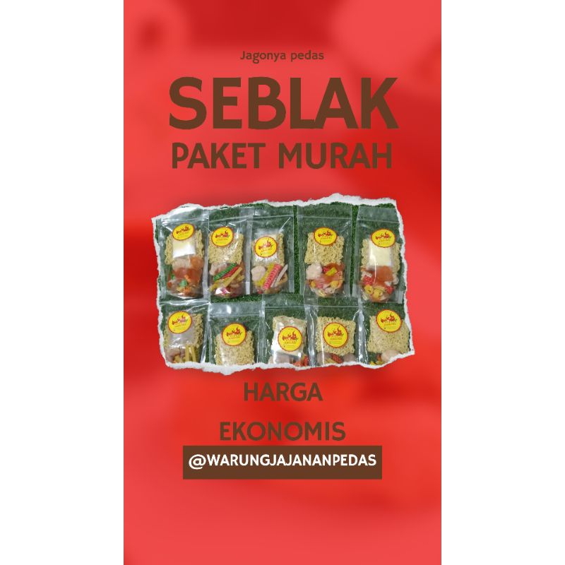 

Seblak paket ekonomis 10 bks harga murah