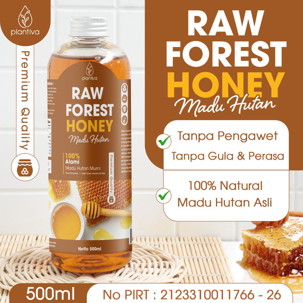 

PLANTIVA | MADU HUTAN MURNI 100% | MADU HUTAN MURNI 500ML | WILD FOREST | HONEY RAW NATURAL ASLI | MADU HUTAN KALIMANTAN - 500 ML