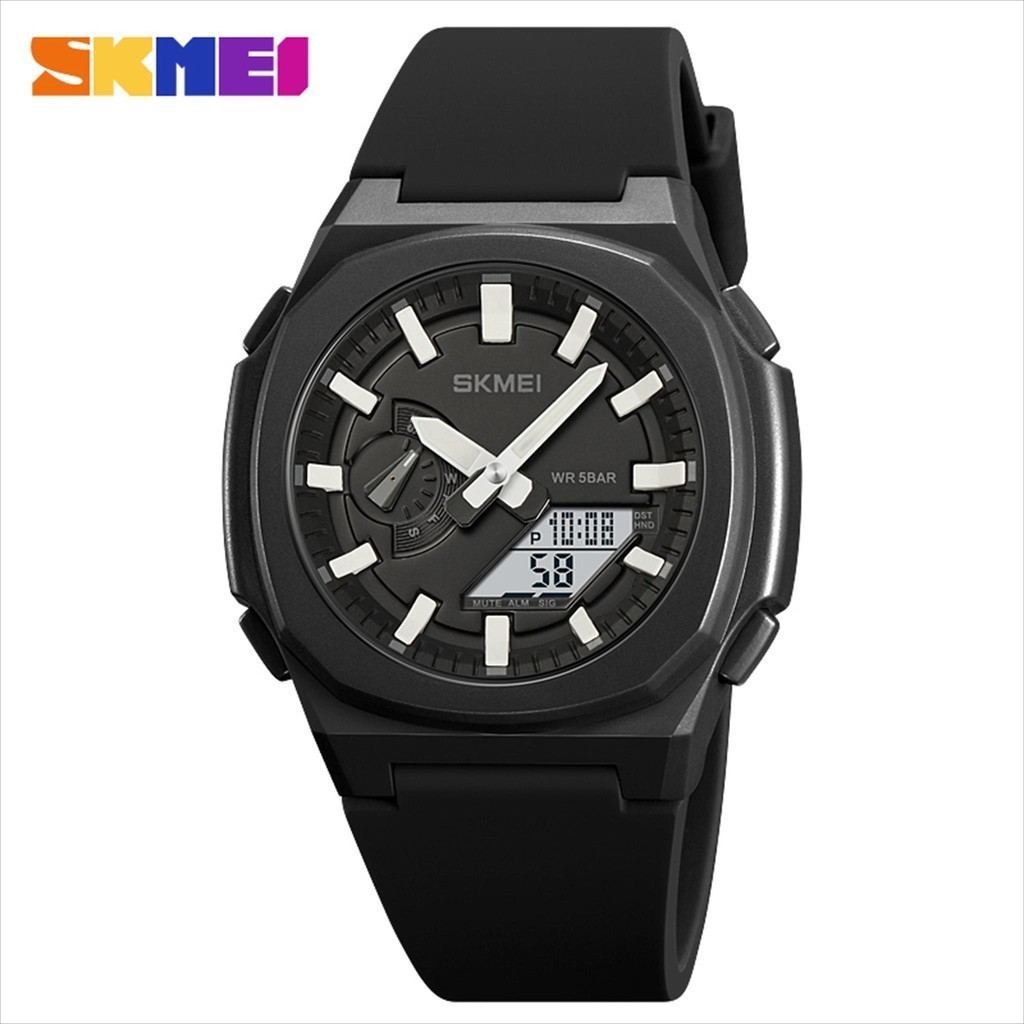 Jam Tangan Pria Digital Analog Rubber Strap SKMEI Original SK 2091 / SK2091 Water Resistant