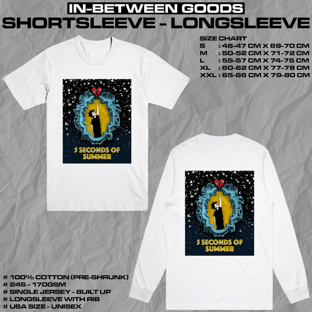 5 SECONDS OF SUMMER - HEARTBREAK | T-SHIRT | LONGSLEEVE | BAND MERCH