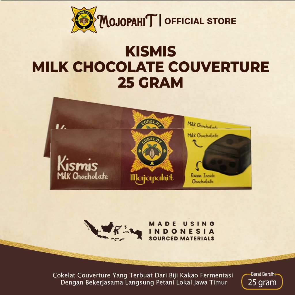 

Cokelat Mojopahit || Kismis Milk Chocolate Couverture