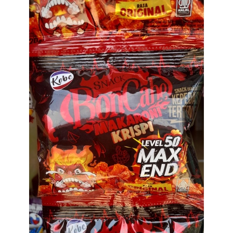 

BonCabe Makaroni Krispi Level 50 Max End 20g SNACK JAJANAN