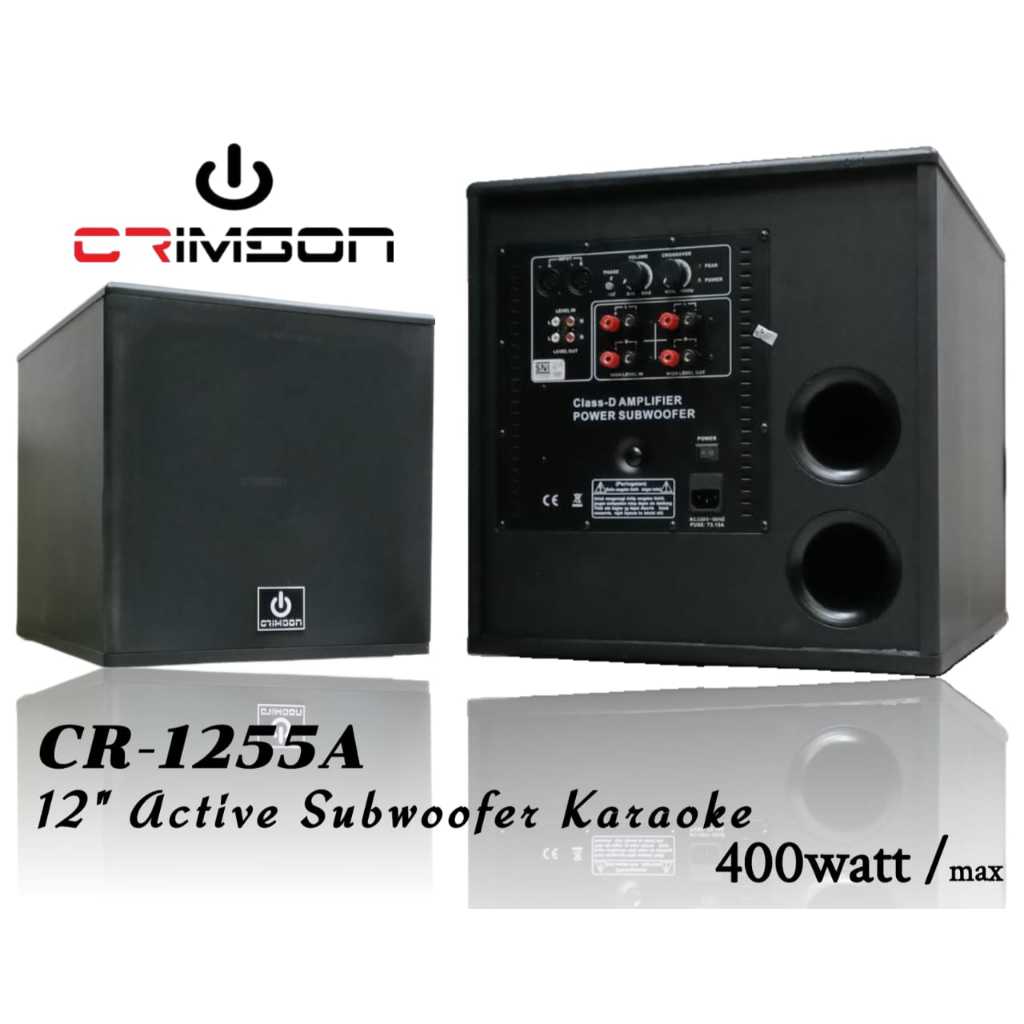 TERMURAH SUBWOOFER AKTIF 12 INCH CRIMSON PRO CR 1255 / CR1255