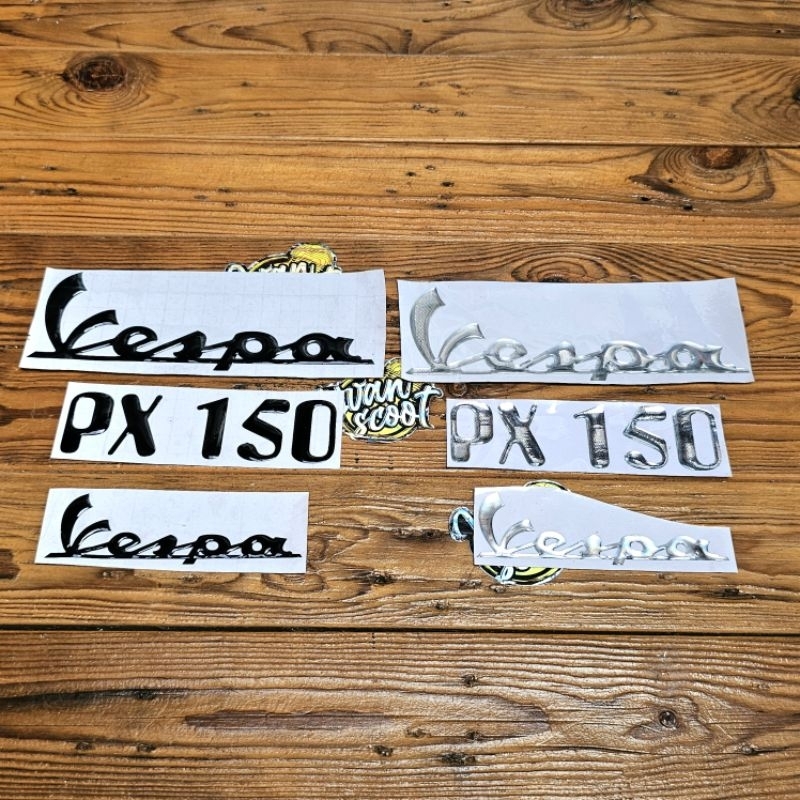 EMBLEM STIKER VESPA NEW PX  NPX  EMBLEM VESPA PX VESPA LATIN
