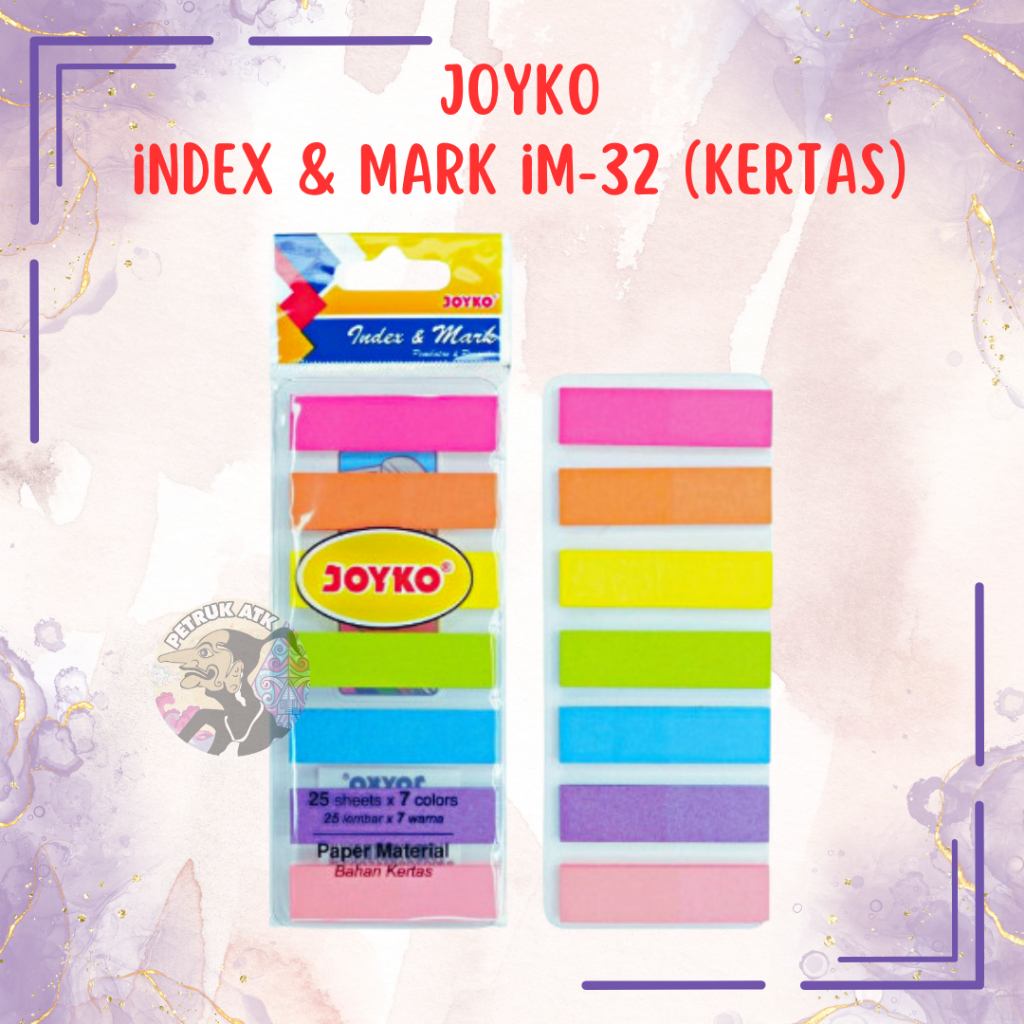 

[SET] JOYKO INDEX & MARK PENANDA PEMBATAS MEMO STICKY NOTES IM-32 (KERTAS) 7 WARNA*