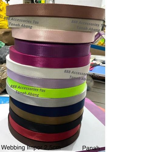 Tali Webbing / Bisban Nylon Motif Panah 2,5 cm IMPORT