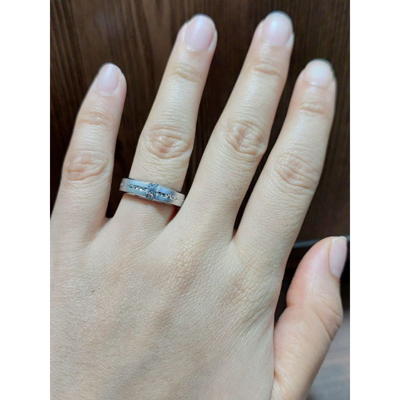 Cincin Nikah Emas Putih Zircon Doff 4.43 gram Uk 18 17k 750 CH164