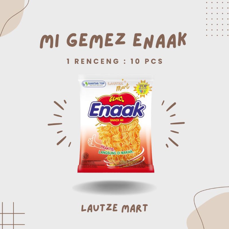 

Mi Gemez Enaak 1 Renceng Isi 10 Pcs