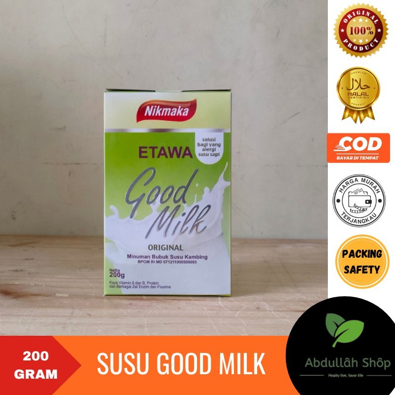 

Susu Kambing Etawa Nikmaka Good Milk Minuman Bubuk Susu Kambing Rasa Original GoodMilk 200g