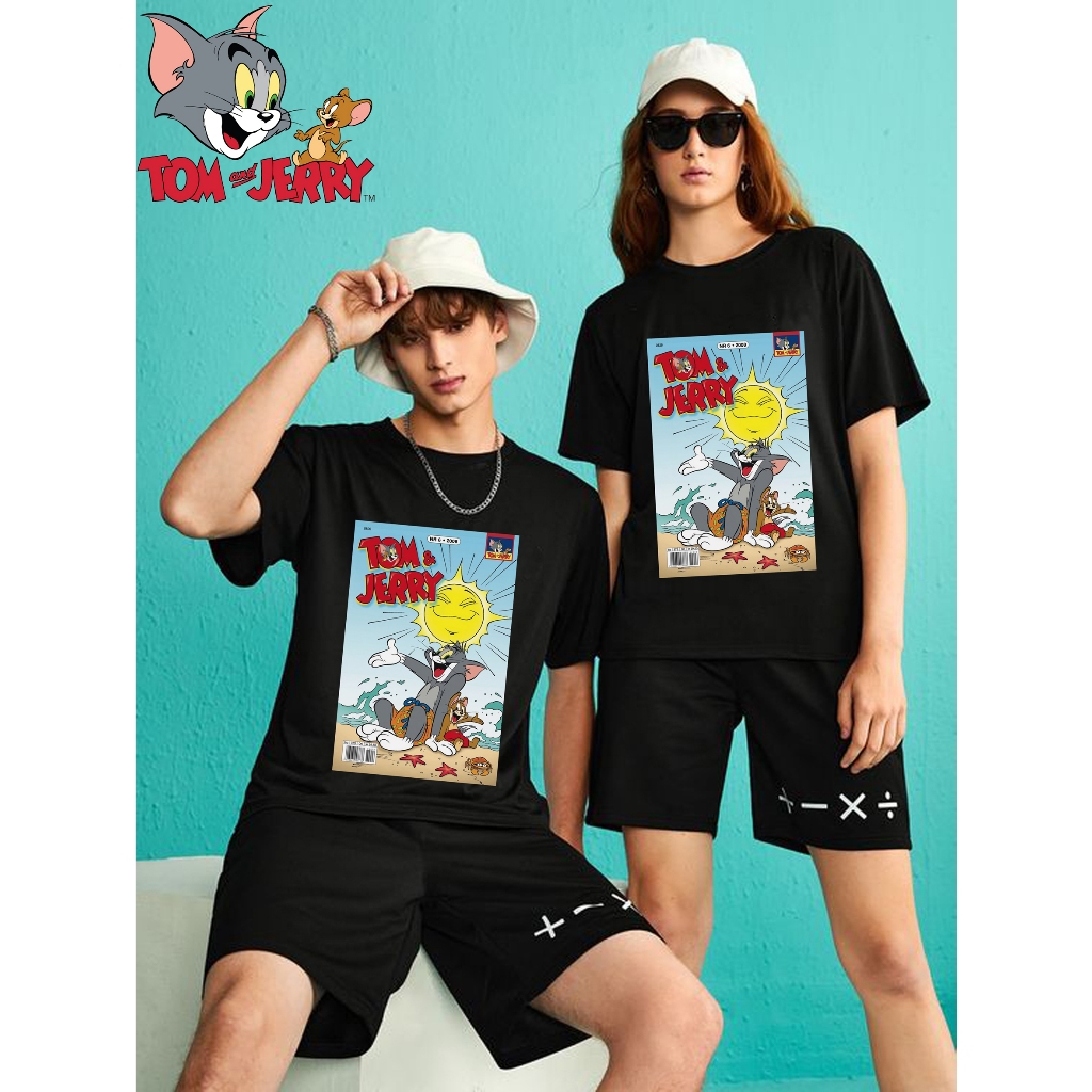KAOS TOM AND JERRY / TSHIRT TOM AND JERRY / KAOS TOM & JERRY / TSHIRT TOM & JERRY BEACH