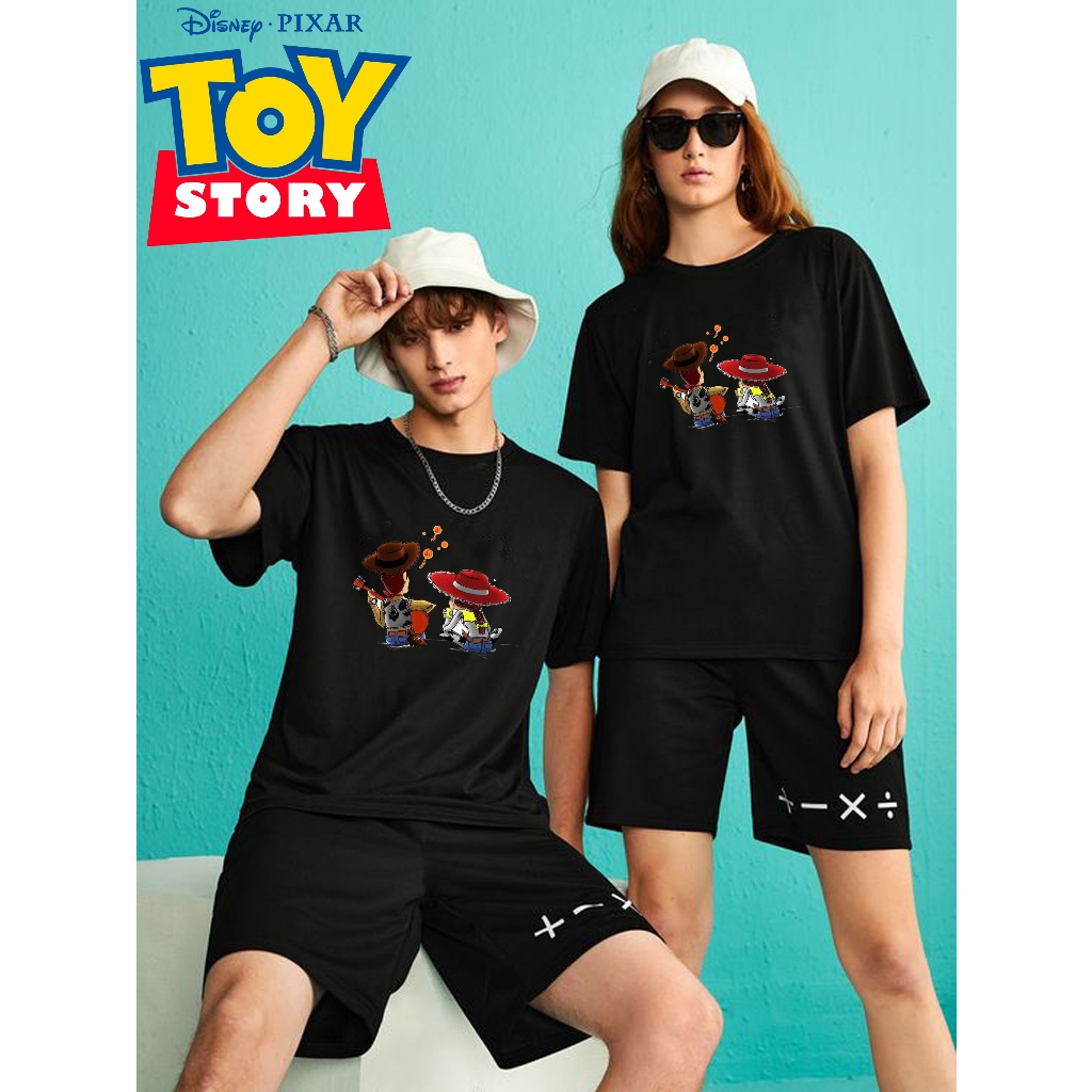 KAOS TOY STORY UNISEX/ TSHIRT TOY STORY / TOY STORY TEE / KAOS WOODY AND JESSIE TOY STORY GUITAR