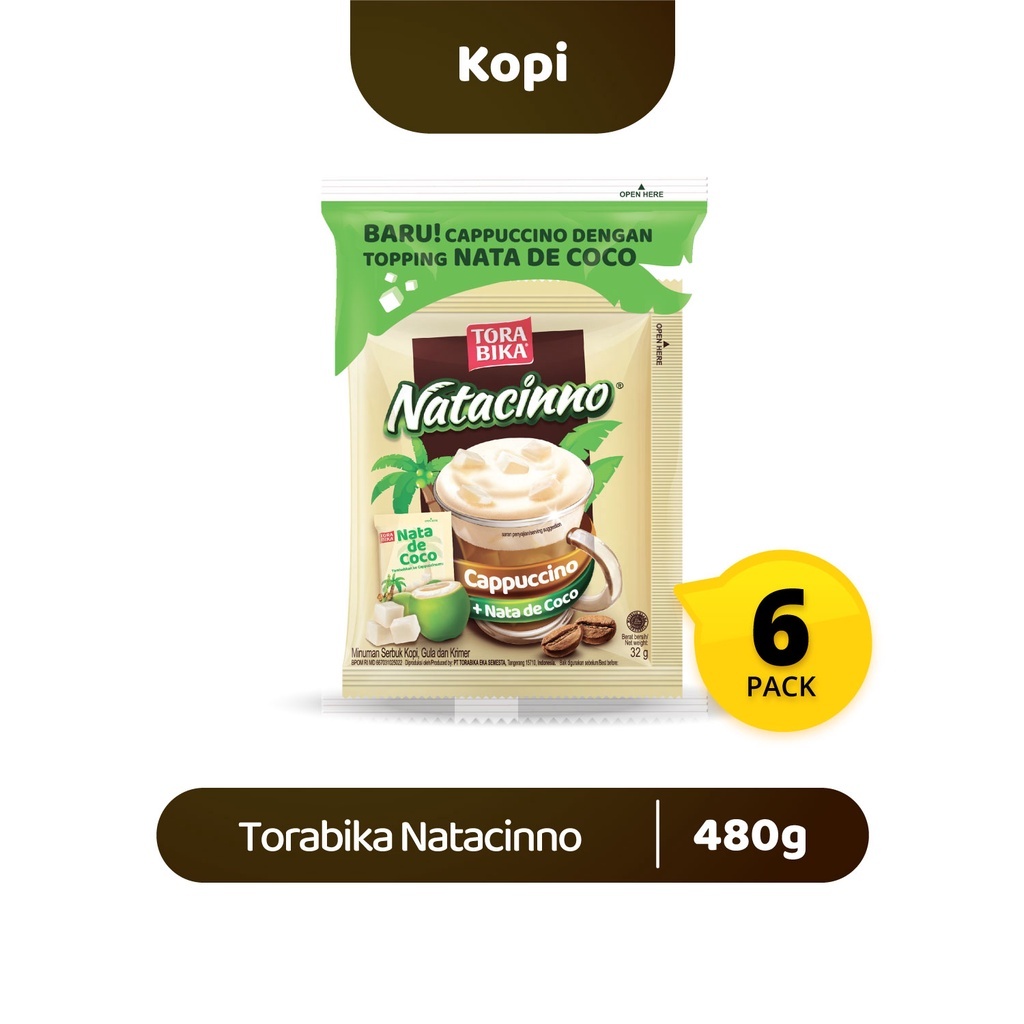 

Torabika Natacinno 6 Sachets @72 Gr | Kopi Torabika Natacinno 1 Renceng Isi 6Sachet
