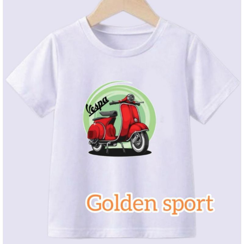 KAOS ANAK DISTRO VESPA 1-10  TAHUN / BAJU ANAK MURAH CEWEK COWOK