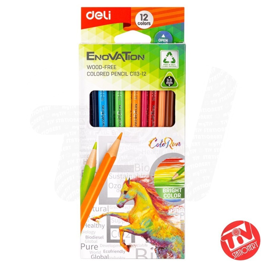 

Pensil Warna Deli Enovation 12 Colors (long)