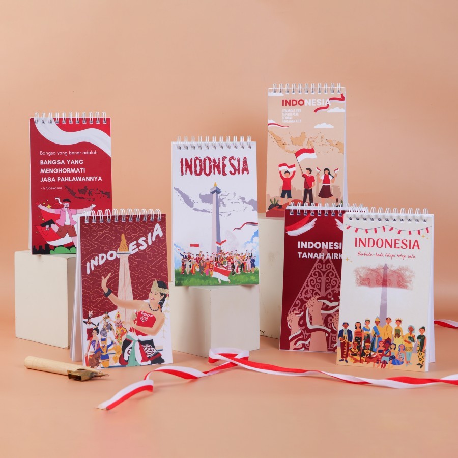 

Notes Spesial Indonesia Souvenir Marchandise Merah Putih NKRI Merdeka