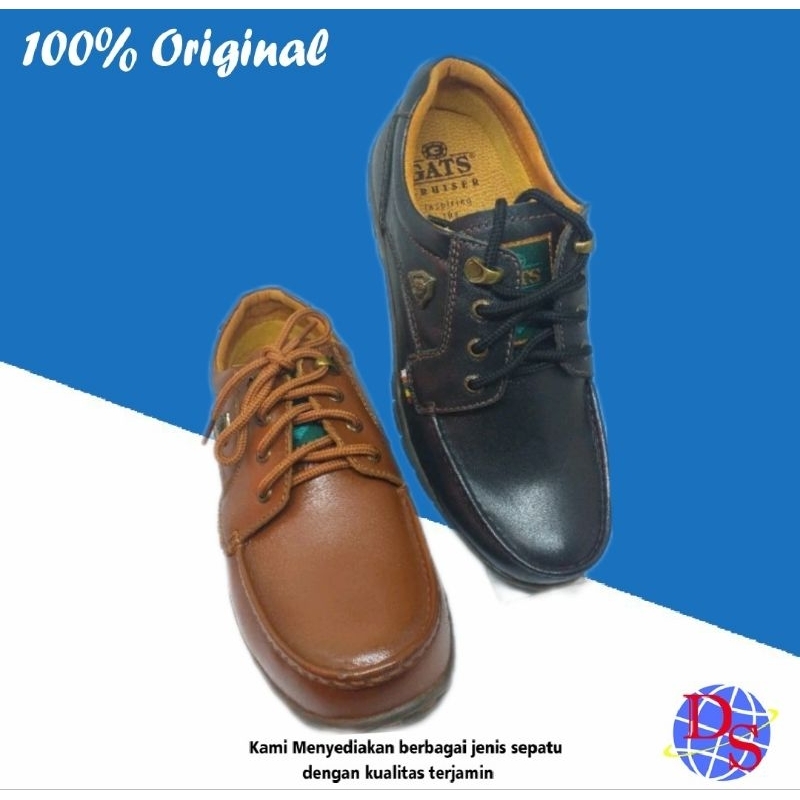 Sepatu Pria Formal Loafers Gats PW 0001 Sepatu Kerja Tali Sepatu Pesta Tali