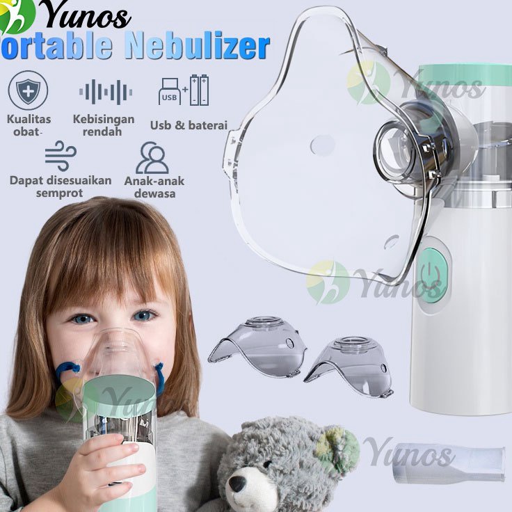 Terbatas Yunos Nebulizer Portable Alat Nebulizer Anak Dewasa Alat Uap Pernafasan Alat Uap Bayi Batuk