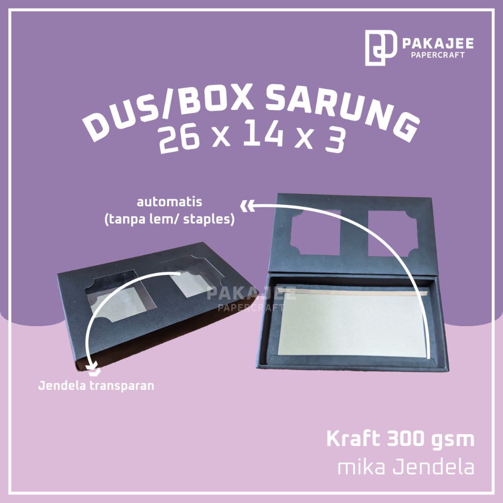 

Pakajee - Box Sarung Kardus Tempat Penyimpanan Pakaian Baju Hampers Gift Hijab