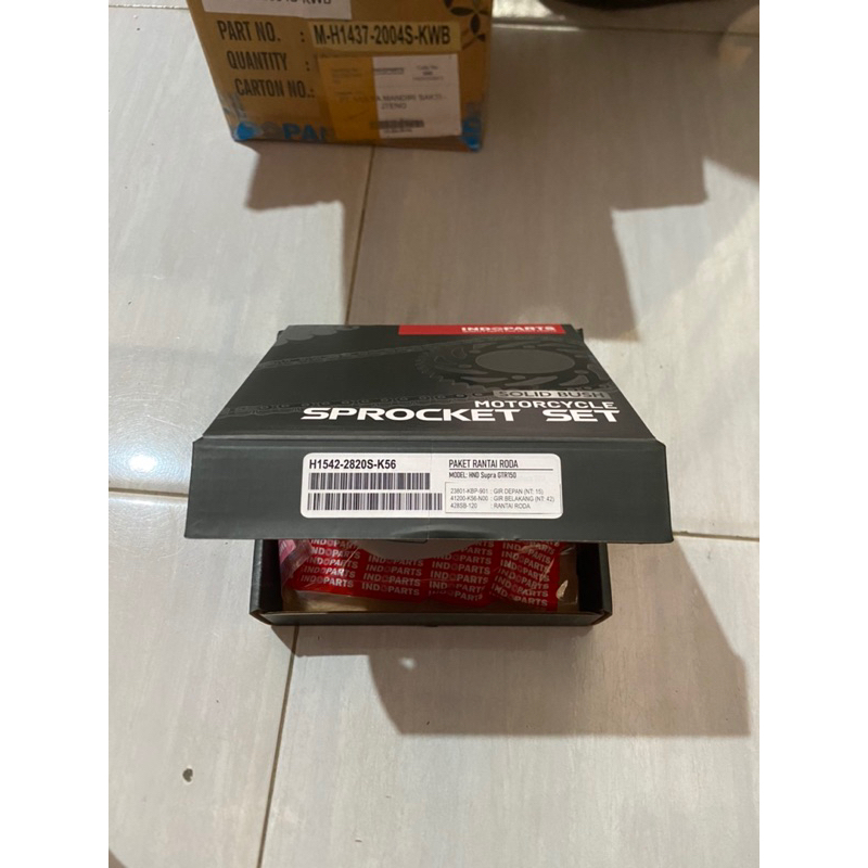 Gearset (Rantai satu set) K56 motor supra GTR150 merek Indopart