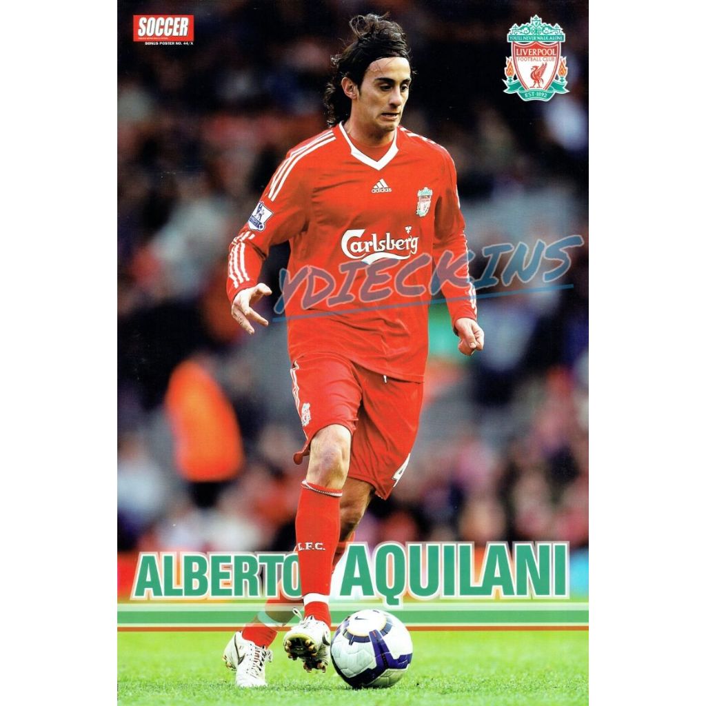 Koleksi Bola Edisi Poster Tabloid Soccer Alberto Aquilani - Liverpool
