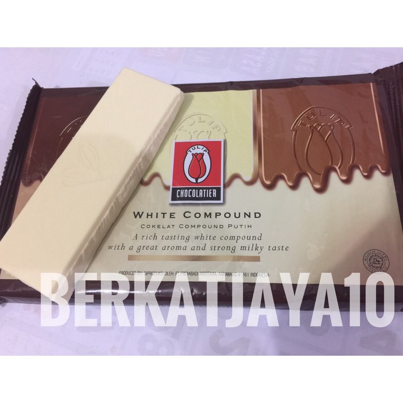 

Special Edition Tulip White Chocolate Compound DCC coklat batang putih repack 2gr WQA
