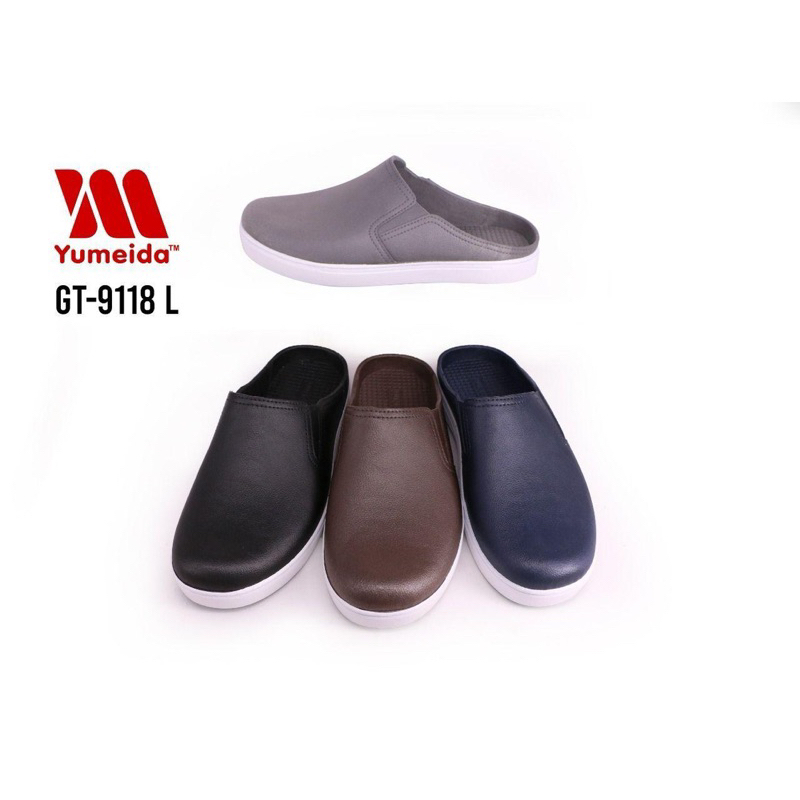 C Sandal Sepatu 9118 Pria KARET/RUBBER Slip On Super Premium Yumeida DJL1