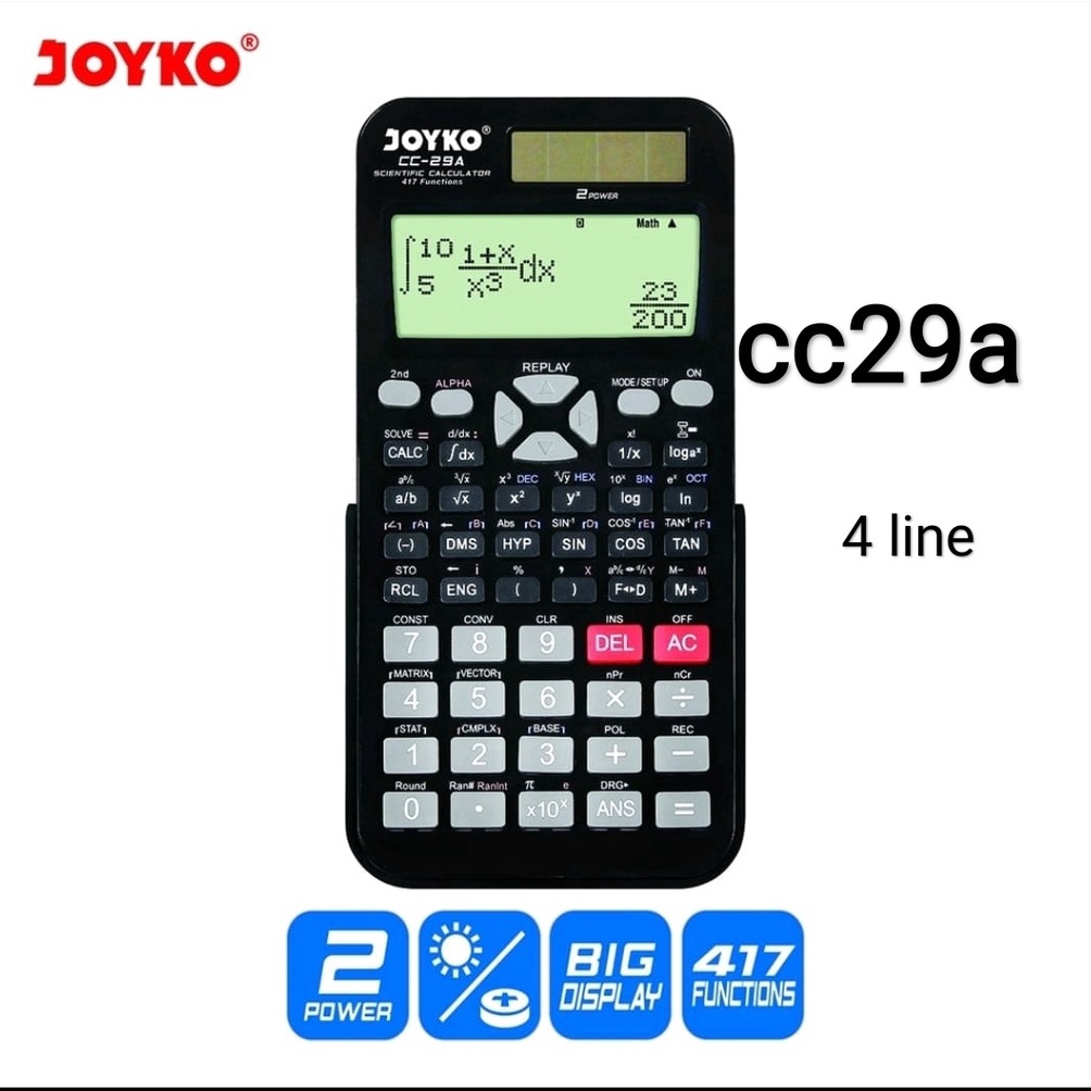 

Promo kalkulator cc 29A joyko 4 line 417 fungsi CCA
