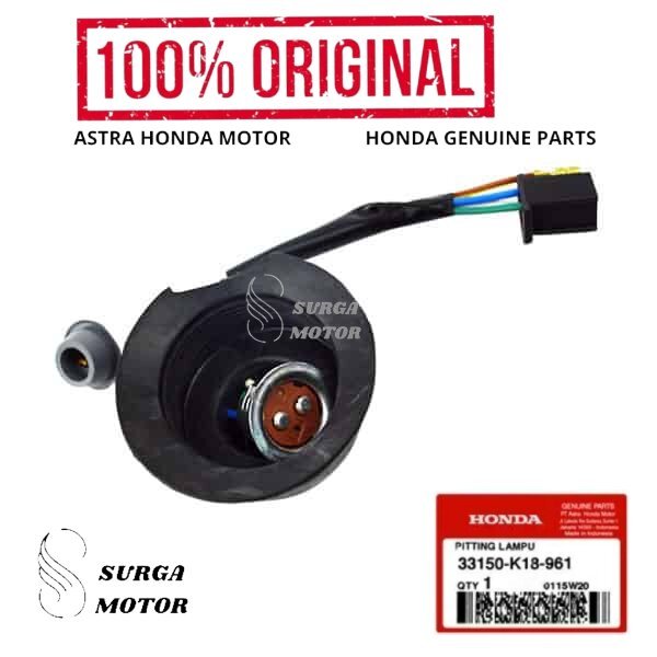 Pitting Lampu Depan Socket Cop Piting Honda CB150 Verza CB 150 Ori AHM 33150-K18-961 Soket Comp Fron