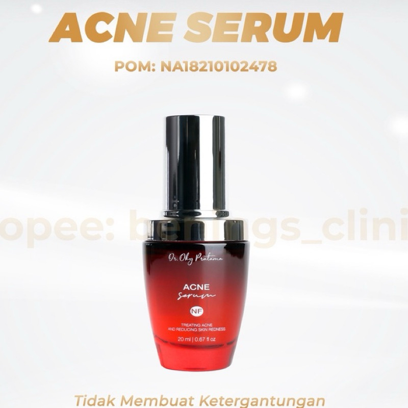 BENINGS SKINCARE SERUM ACNE dr Okky Oky | BENING’S ACNE SERUM | BENINGS CLINIC SERUM ACNE JERAWAT BE