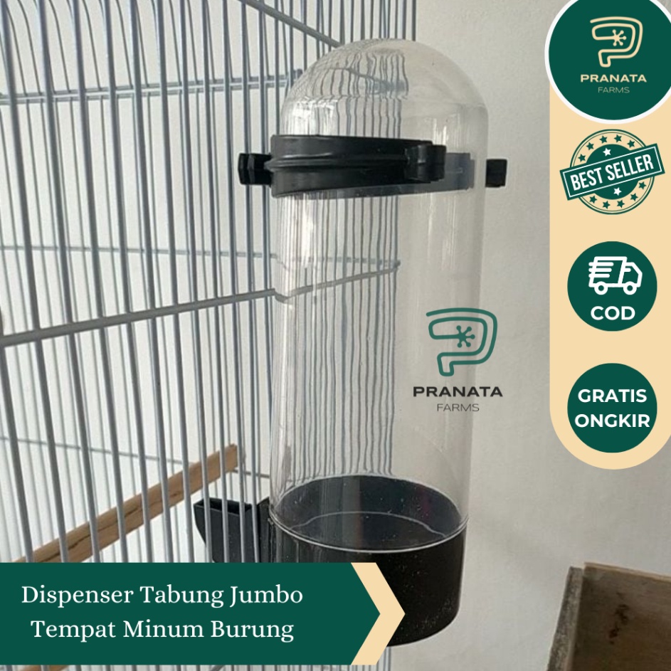 Hemat Dispenser Tabung Jumbo Tempat Makan Minum Burung